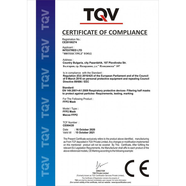 Set 5x Respirátor-maska FFP2 / N95 + 5x Dezinfekčný gél na ruky SOS