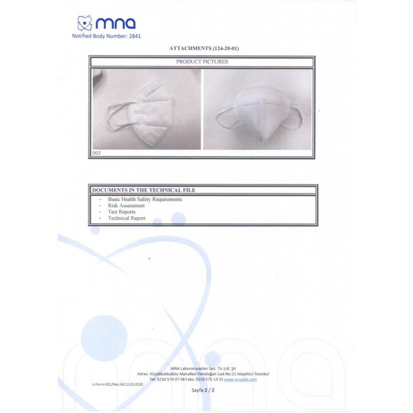 Balenie Respirátor-maska FFP2/N95-1000 ks