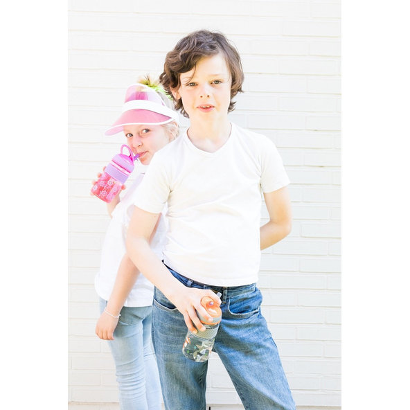 NUBY Fľaša športová 2v1 s tvrdou sklopiteľnou slamkou, 360 ml, oranžová, 3+