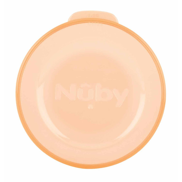 NUBY Hrnček netečúci 360° 300 ml, 6 m+ modrá / oranžová