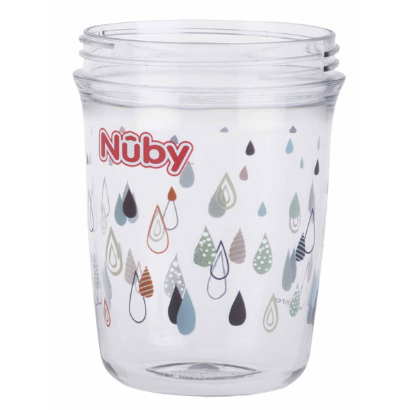 NUBY Hrnček Tritan netečúci s uškami 360°, 6 m+ svetlo sivý