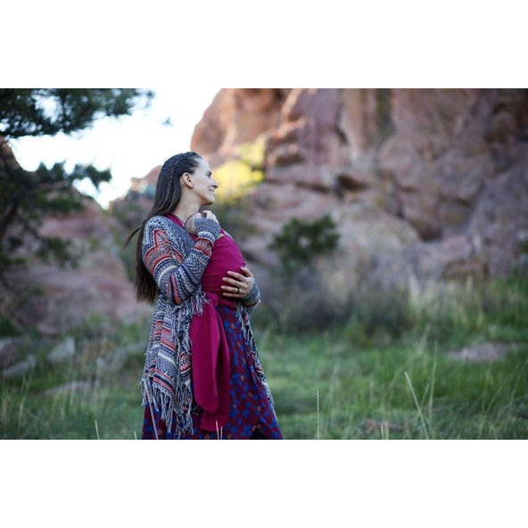 BOBA Detský nosič/šatka Wrap Prints - Sangria