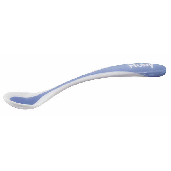 NUBY Lyžička kŕmiaca termo 2 ks, 3 m+ modrá