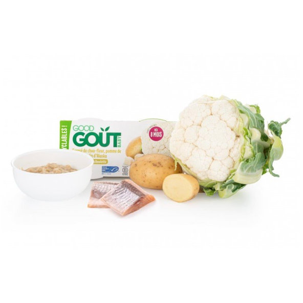 2x GOOD GOUT BIO Treska pestrá s karfiolom a zemiačiky 190 g