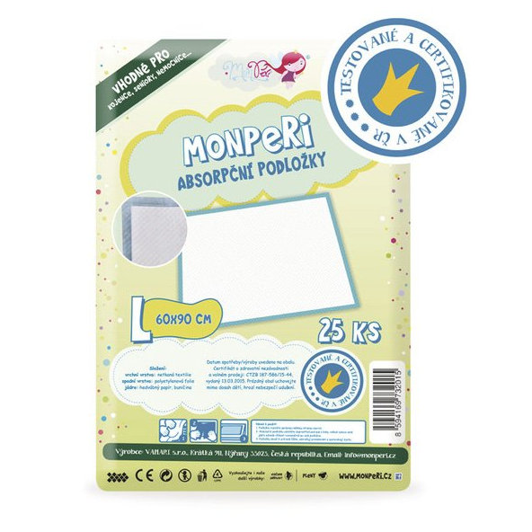 MONPERI Absorpčné podložky L (90x 60 cm)