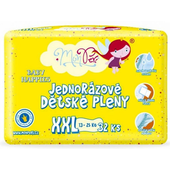 MONPERI Jednorazové plienky Klasik XXL 13-25 kg