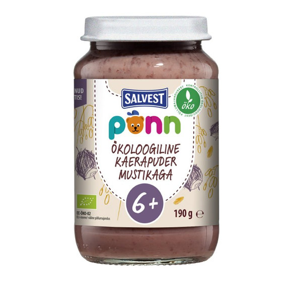 SALVEST Põnn BIO Čučoriedky s ovsenými vločkami 190 g