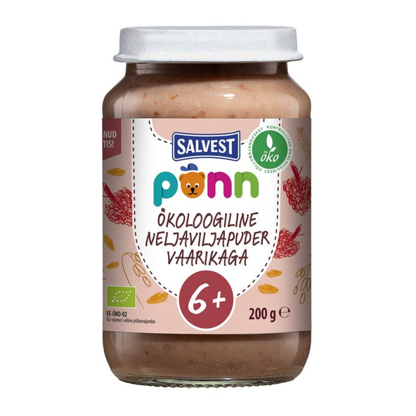 SALVEST Põnn BIO Maliny s cereáliami 200 g