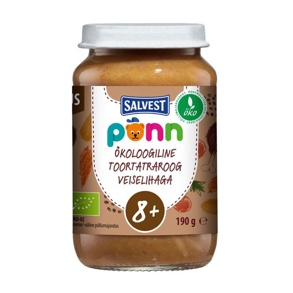 SALVEST Põnn BIO Mäso hovädzie s pohánkou a zeleninou 190 g