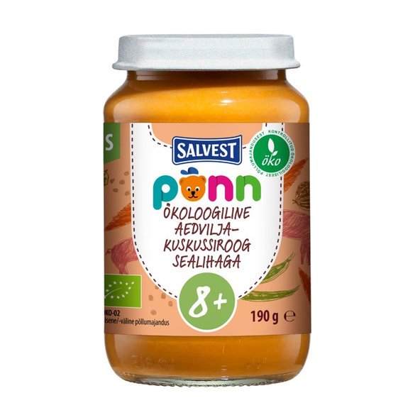 SALVEST Põnn BIO Mäso bravčové s kuskusom a zeleninou 190 g