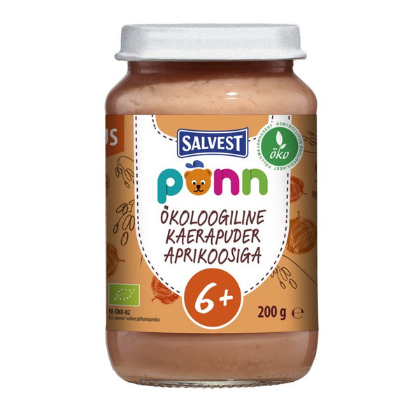 SALVEST Põnn BIO Marhule s ovsenými vločkami 200 g