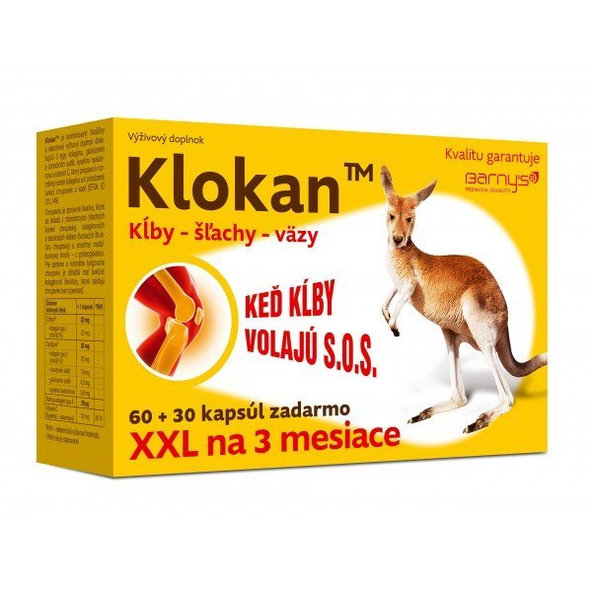 Klokan výživový doplnok s kolagénom, 60+30 cps zadarmo