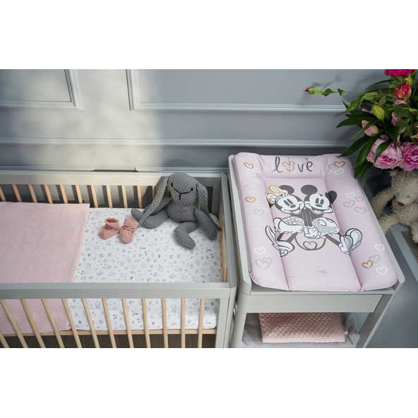 CEBA Podložka prebaľovacia mäkká na komodu 50x70 Disney Minnie & Mickey Pink