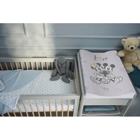 CEBA Podložka prebaľovacia mäkká COSY 50x70 Disney Minnie&Mickey Grey