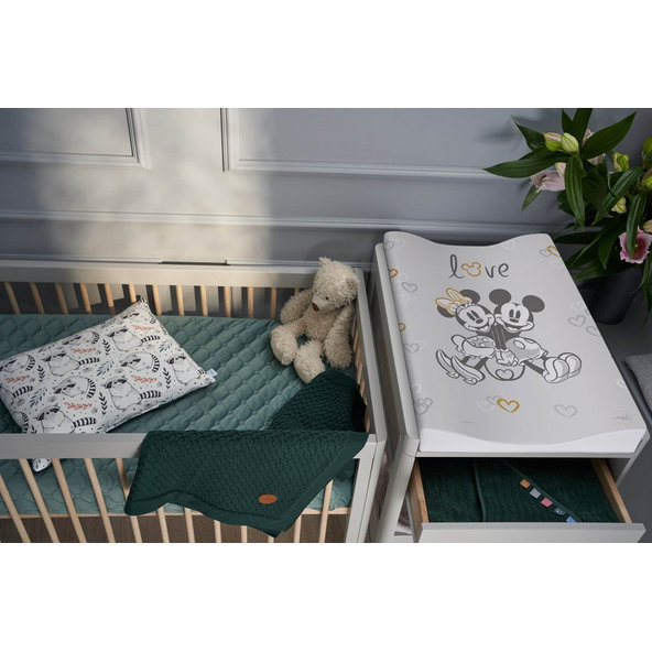 CEBA Podložka prebaľovacia mäkká COSY 50x70 Disney Minnie&Mickey Grey