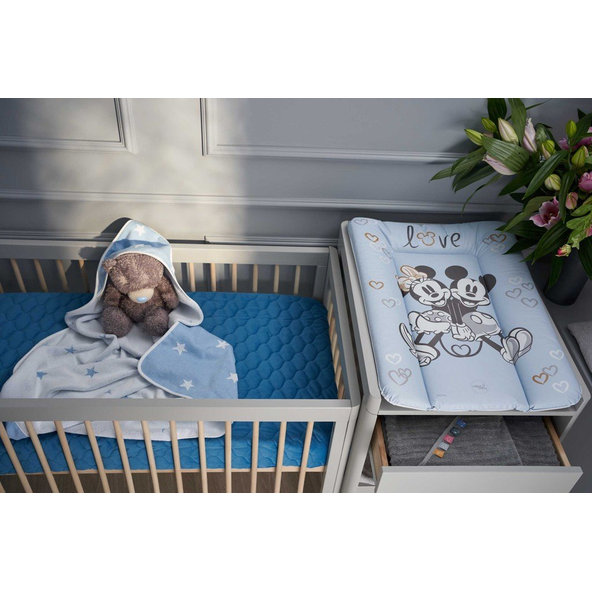 CEBA Podložka prebaľovacia mäkká na komodu 50x70 Disney Minnie & Mickey Blue