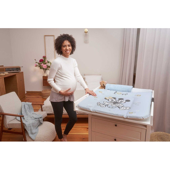 CEBA Podložka prebaľovacia mäkká na komodu 75x72 Disney Minnie & Mickey Blue