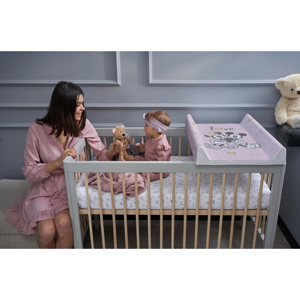 CEBA Podložka prebaľovacia s pevnou doskou COMFORT 50x70 Disney Minnie & Mickey Pink