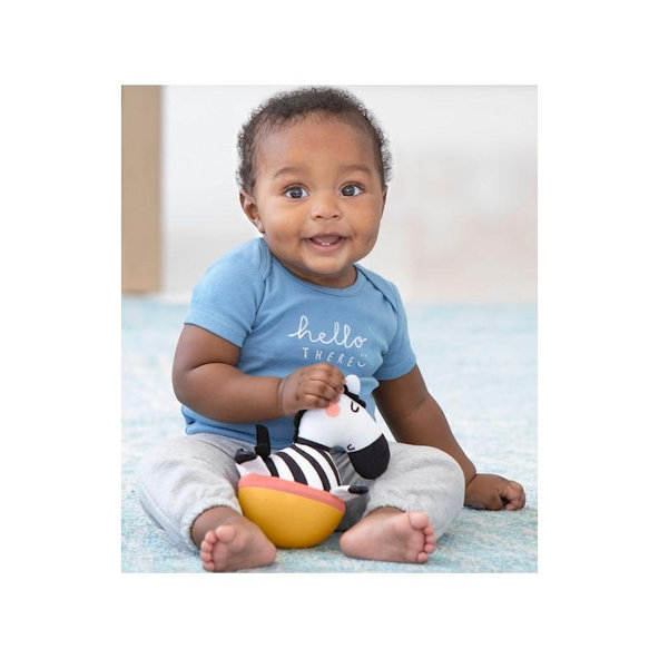 SKIP HOP Hračka Wobble ABC & ME Zebra so zvukom zvonenia 3 m+