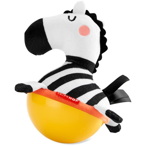 SKIP HOP Hračka Wobble ABC & ME Zebra so zvukom zvonenia 3 m+