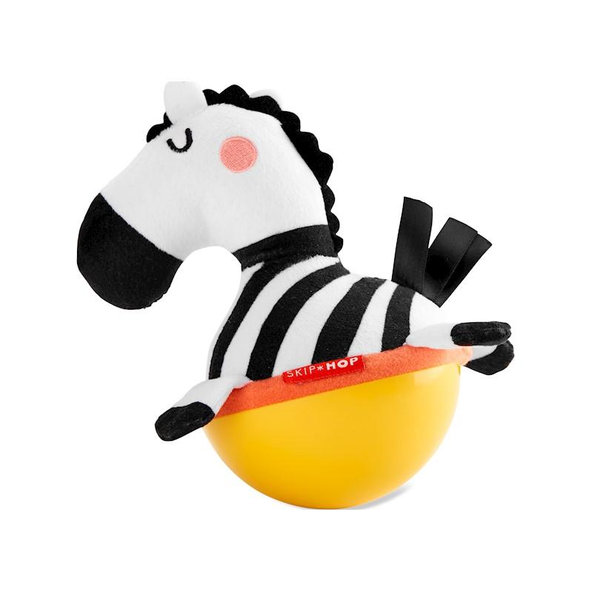 SKIP HOP Hračka Wobble ABC & ME Zebra so zvukom zvonenia 3 m+