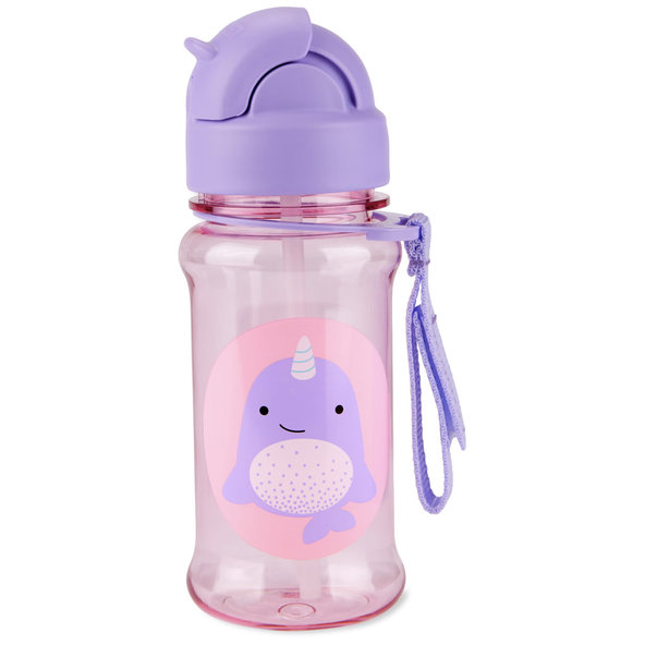 SKIP HOP Zoo tritan fľaša so slamkou Narval 12m+ 355 ml
