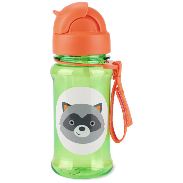 SKIP HOP Zoo tritan fľaša so slamkou Medvedík čistotný 12m+ 355 ml