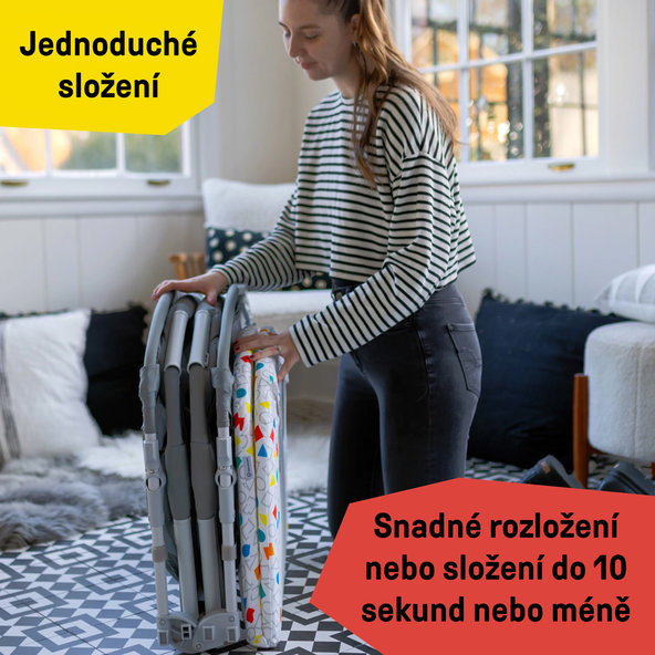 BABY EINSTEIN Postieľka s ohrádkou na hranie 3v1 Kick & Snooze™ 0m+