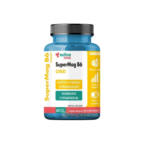 Astina Pharm SuperMag B6 CITRÁT 60 tabliet