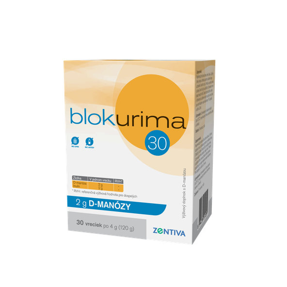 Blokurima 2 g D-MANÓZY na močové cesty 30 vrecúšok