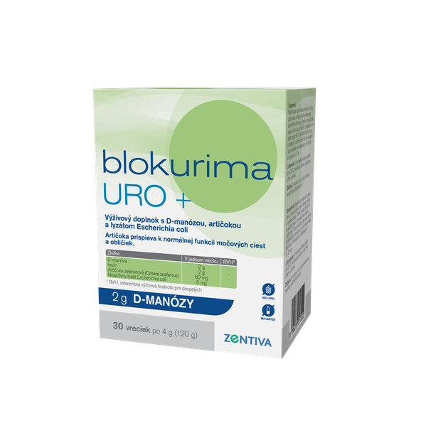 Blokurima URO+ 2g D-manózy močové cesty 30 vreciek