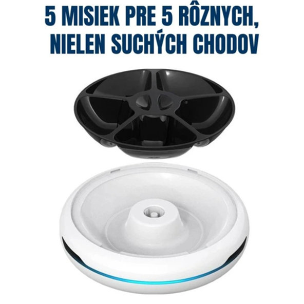 BOT Automatický dávkovač krmiva pre zvieratá 5 porcií čierny