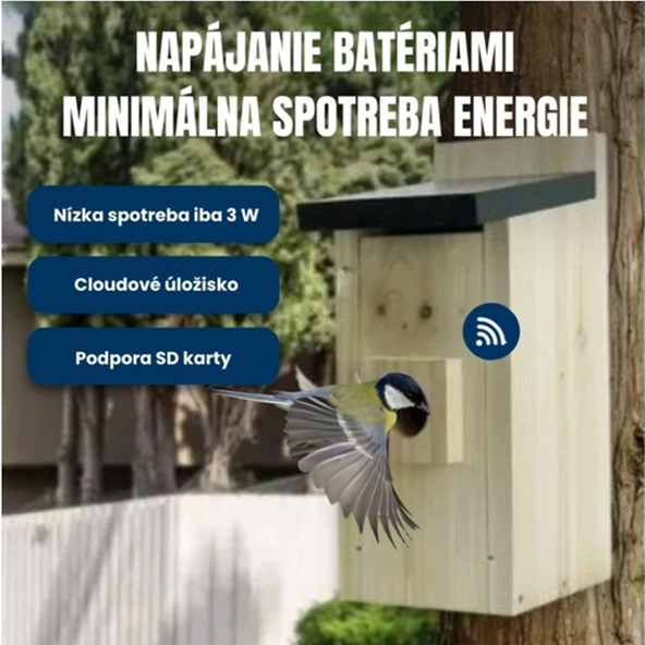 BOT Inteligentná vtáčia búdka s WiFi kamerou Tuya BH1