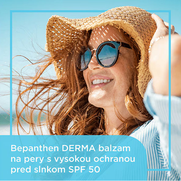 Bepanthen DERMA Balzam na pery SPF 50 tyčinka s panthenolom 4,5g