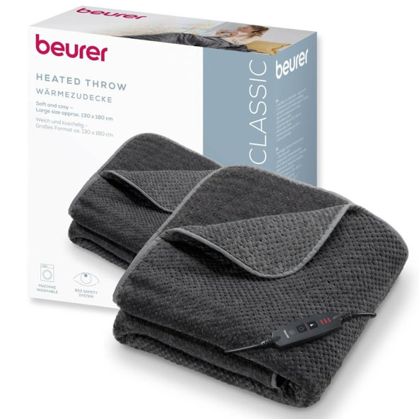 Beurer vyhrievacia deka HD65 Dark Grey 180 x 130 cm