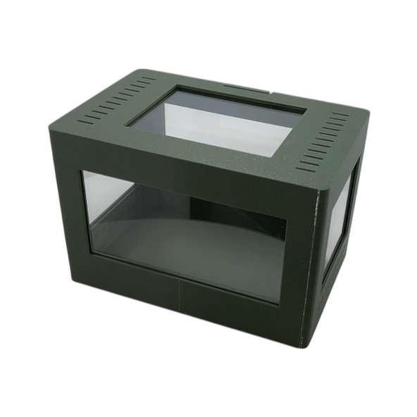 Terárium pre pavúky a hmyz BLOCK armádna zelená 150x100x100 mm