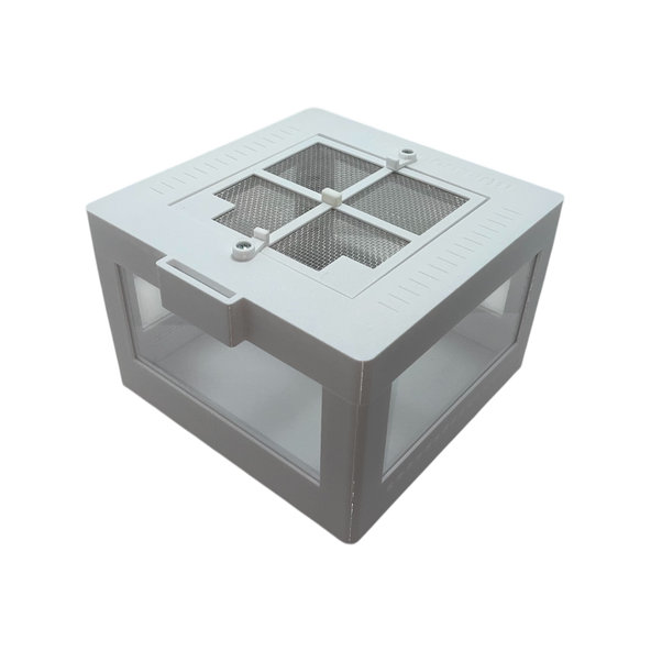 Terárium pre pavúky a hmyz CUBE biela 150x150x100 mm