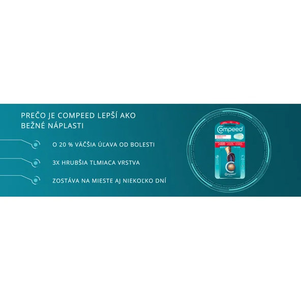 Compeed NÁPLASŤ ŠPORT na pľuzgiere na chodidlách gélová 5ks