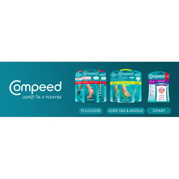 Compeed NÁPLASŤ ŠPORT na pľuzgiere na chodidlách gélová 5ks