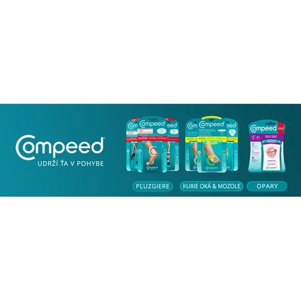 Compeed NÁPLASŤ ŠPORT na pľuzgiere na chodidlách gélová 5ks