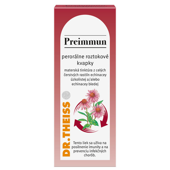 Dr. Theiss ECHINACEA Kräuter Preimmun, bylinné kvapky na prevenciu prechladnutia 50 ml