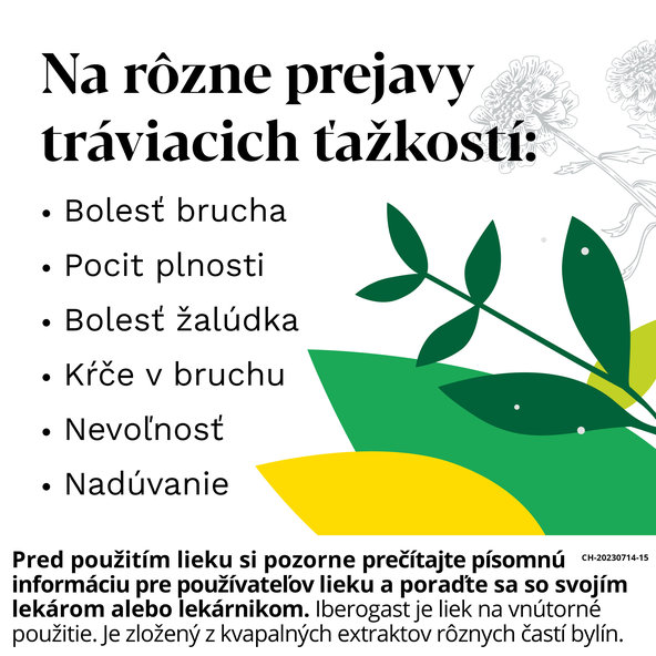 Iberogast na liečbu žalúdočno-črevných ochorení 20ml