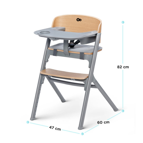 KINDERKRAFT SELECT set Livy Oak stolička + Calmee lehátko Premium