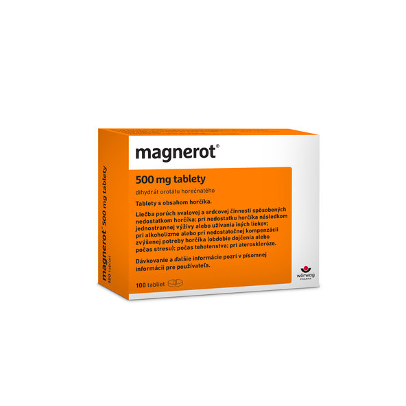 MAGNEROT - magnézium ( horčík ), 100 tabliet