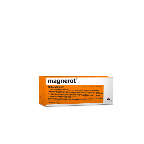 MAGNEROT - magnézium ( horčík ) proti únave a vyčerpaniu 500mg/50tbl