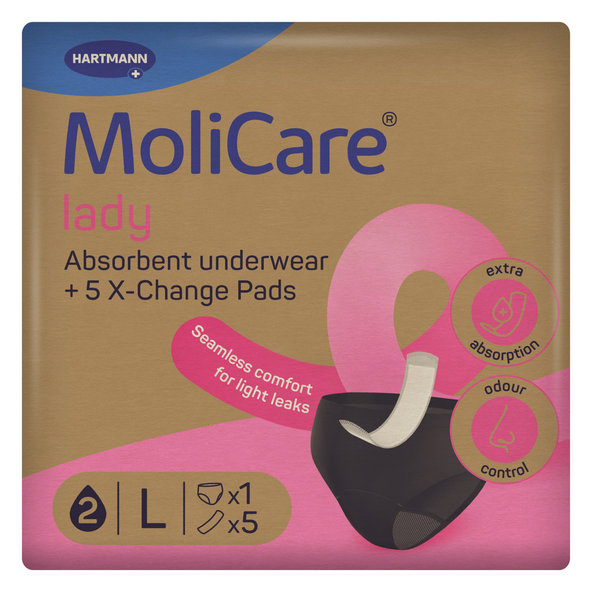 MoliCare lady L absorpčná spodná bielizeň 1 ks + X-Change vložka 5 ks