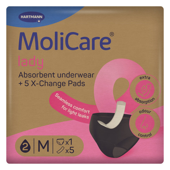 MoliCare lady M absorpčná spodná bielizeň 1 ks + X-Change vložka 5 ks