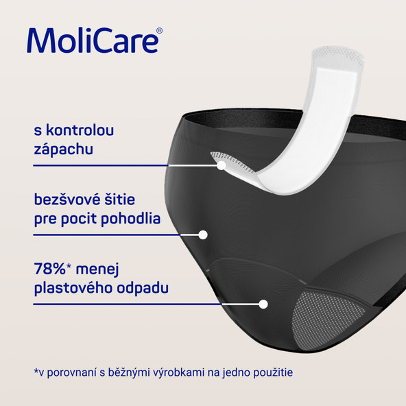 MoliCare lady M absorpčná spodná bielizeň 1 ks + X-Change vložka 5 ks