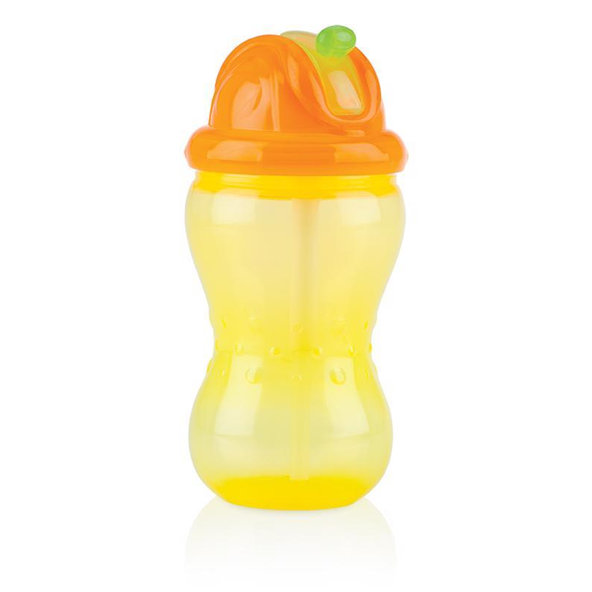 NUBY Hrnček netečúci s mäkkou sklápacou slamkou a regulovateľným prietokom 360ml, 12m+