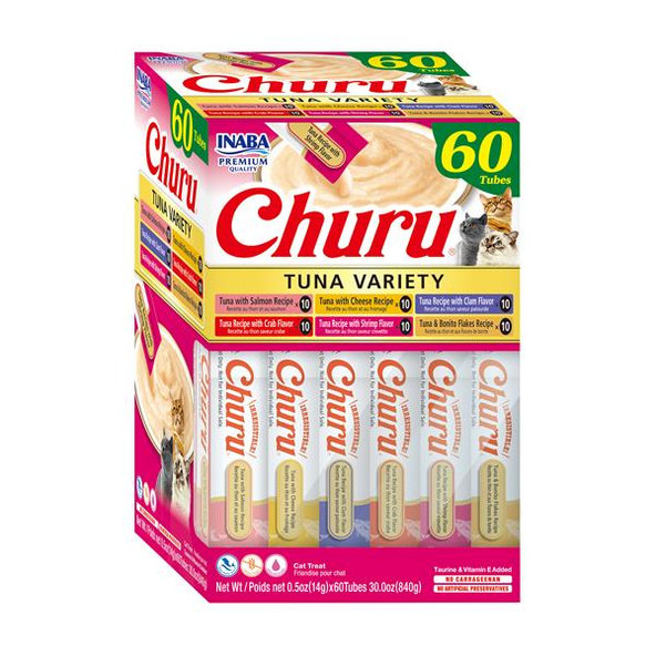 Inaba Churu cat Tuniak maškrta pre mačky 6 príchutí 60 túb 840 g